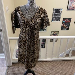 Size 18 Love and Legend Cheetah Sequin Dress